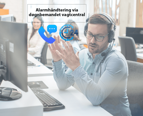 Med vagtcentral blå